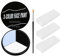 BOBISUKA Pittura per Viso Nero Bianco Grigio + 3 Spugne + 1 Pennello, Trucco Teatrale, Body Painting per Halloween, Carnevale, Trucco Scheletri, Trucco Effetti Speciali