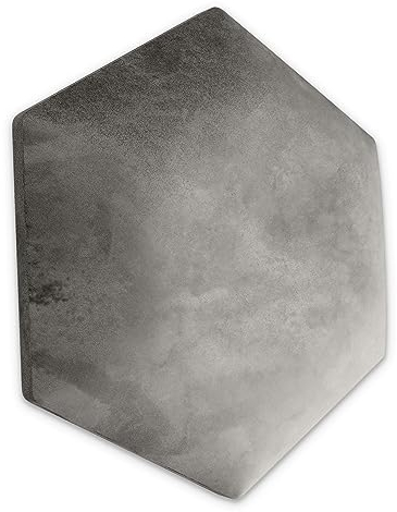 Muralo Panel acolchado de pared de terciopelo hexagonal, tejido acolchado, para dormitorio, salón, cama, cabecero de cama, cojín lumbar, moderno y lujoso, panel acolchado (gris, 30 cm x 26 cm)