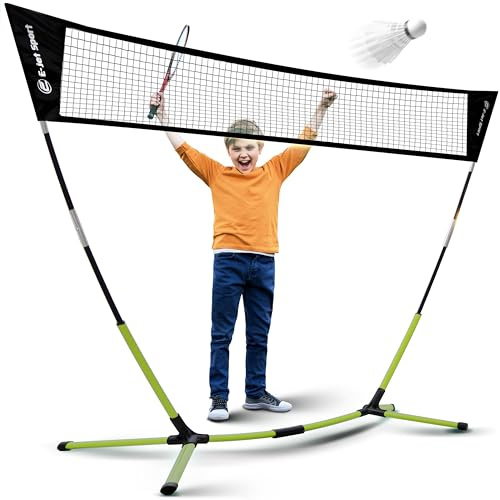 Badminton Net, Portable & Instant Setup (Tool Free Assembly) - Backyard Fun, Beach Park Picnic Outdoor Games