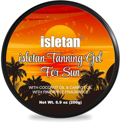 isletan intensive tanning gel pineapple, tanning gel for outdoor sun & tanning bed