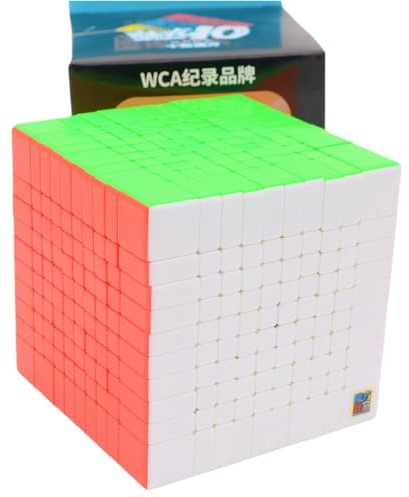 Bukefuno MoYu Meilong 10 x 10 cubo magico senza adesivi Moyu Meilong 10 x 10 x 10 Cubing aula 10 x 10 velocità puzzle cubo 84 mm Speed Magic Cube giocattolo