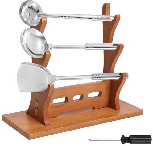 Supporto per coltello in legno da cucina in legno capacità 3/5 strati di cottura coltelli da banco posate per controsoffitto per posate da flauto(3 strati)