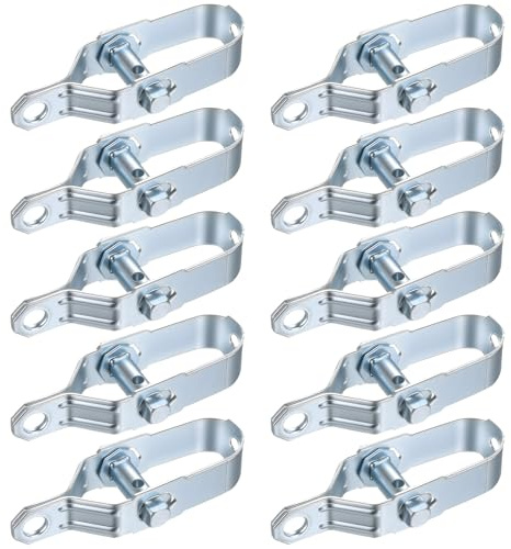 10 Pcs Tensores de Alambre para Cercas, Tensor de Alambre de Cable Ajustables de 100 mm, Trinquetes Tensores para Invernaderos Tela Metalica, Vallas, Emparrados, Jardin