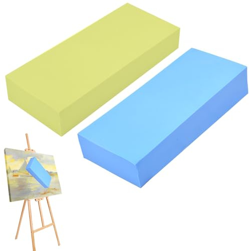 HABNI 2 Piezas Acuarela Esponjas Escolares Esponja de Limpieza Absorbente de Agua Esponjas de Diseño Rectangular Esponjas Sintéticas para Artistas Para Pintar Arte