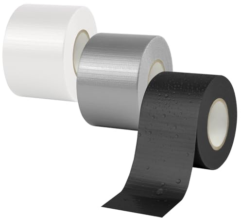AOOWU Tygtejp, 48 mm x 20 m, tätningsreparationstejp, Heavy Duty Duct Tape, alla ändamål, för reparationer, fixering, tätning och renovering