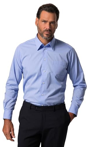 JP 1880 Hombre Tallas Grandes Tallas Grandes Menswear L-8XL Camisa de Negocios, Cuello Vario, hasta 8XL, Comfort Fit 703633, Azul Claro, XXXXXXXL