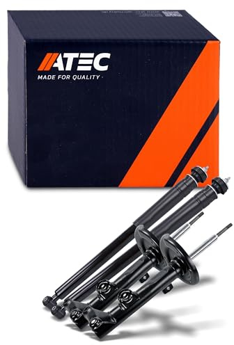 ATEC Germany 4x amortisseurs à gaz avant et arrière jambe de suspension, Compatible avec MERCEDES-BENZ Classe C (W203), Classe C Coupe (CL203), Classe C T-Model (S203), CLK (C209), CLK Cabrio (A209)