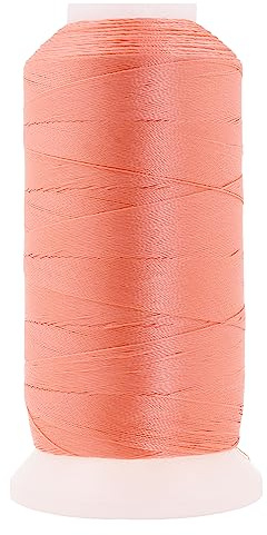 Mandala Crafts Blush Heavy Duty Thread - 1500 Yds Tex 70 Bonded Polyester Threads for Sewing Drapery, Jeans, Leather, Hair, Outdoor Marine Upholstery