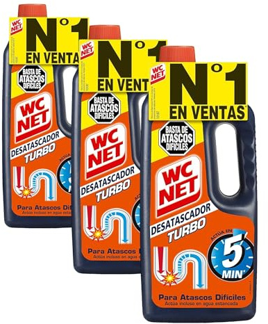 Wc Net Desatascador Turbo, 1L (Paquete de 3)