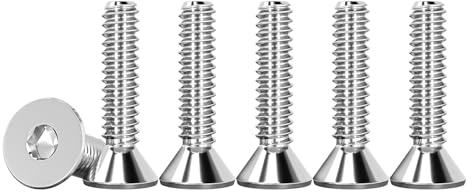 Drenky Tornillo Avellanado M3 X 16 mm, 50 Piezas Tornillos De Cabeza Avellanada Norma DIN 7991 / ISO 10642 Tornillos Avellanados con Hexágono Interior Acero Inoxidable A2 V2A, Rosca Completa