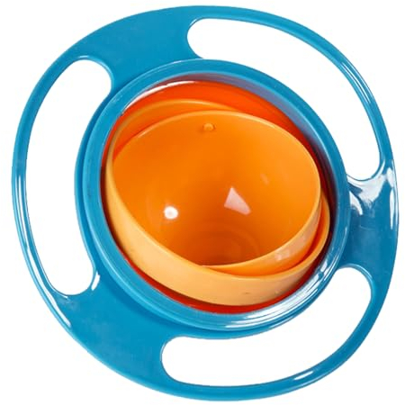 Giratorio Cuenco de Alimentación,Cuenco para Niños,Tazón para bebé Gyro Plato 360,Cuenco Giroscópico Resistente a Desgarros,Cuenco Giroscópico Práctico para Bebé,Toy Bowl Baby Training para Niños 360