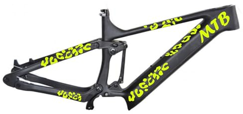 Generico Set mit 12 Aufklebern Aufkleber für Fahrradrahmen, MTB, universal, Rahmen, Code 2191 (029 Neongelb)