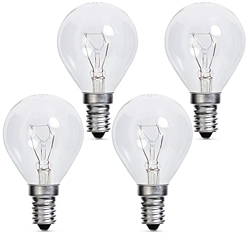 4 x Backofenlampe E14 300 Grad 2700K Warmweiße, Backofen Glühbirne 240V Bis 300°C Hitzebeständiges.