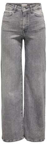 JdY Jdyfelina-Fina Hw Widejns LGT Grednmnoos, Gris Clair Denim, XL / 34L