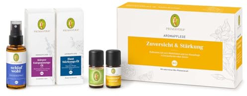 PRIMAVERA Set Aromapflege Zuversicht und Stärkung - bewährte Aromatherapie-Produkte für herausfordernden Zeiten - vegan