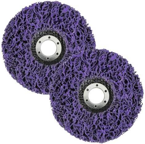 2 unidades de lijadora de cubo de rueda, disco CSD, 125 mm, galletas negras, discos abrasivos para amoladora angular, disco abrasivo, amoladora angular, 125 discos, color lila