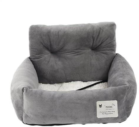Asiento de coche para perros – Coche para mascotas Booster Cómodo Ultra Soft -Pet – Asiento de refuerzo con asa | Cama para cochecito de perro Duel Uso para el coche y el hogar, cama portabicicletas