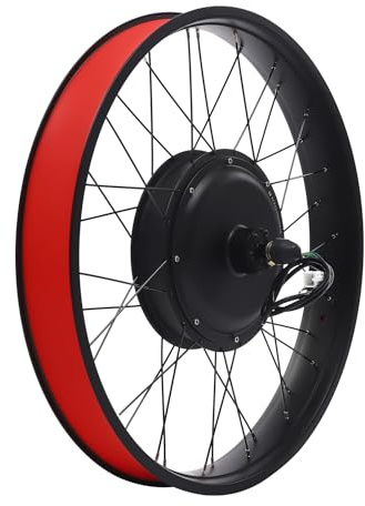 DCSYOG 26 tums Fat-Bike Fatbike konverteringssats 48 V 1 000 W bakhjul e-cykel borstlös motorsats med LCD-display och tumvridrevknapp, elektrisk cykelkonverteringssats