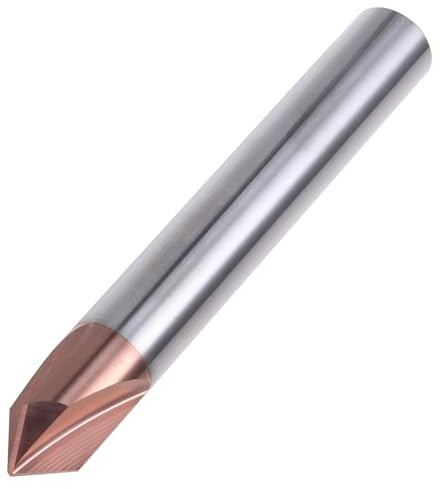 GNURBDILFO Couteau à chanfreiner à rainure droite en carbure cémenté 90 degrés Couteau à chanfreiner 3 points Outils d'usinage CNC