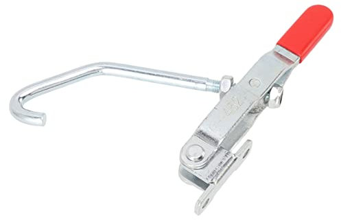 Pinza de Sujeción con Gancho de Tensión, Alta Fuerza de Apriete 170kg, Acero Galvanizado Resistente al Frío, Mango Ergonómico Antideslizante, para Puertas y Proyectos Industriales,