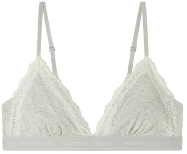 Women'secret Naturlig bomull BH, brun, 85B triangel-bh för kvinnor