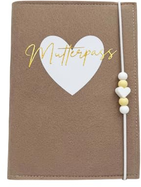 Decosphere® Mutterpasshülle aus Filz | Goldene Aufschrift | Passend für den Deutschen Mutterpass