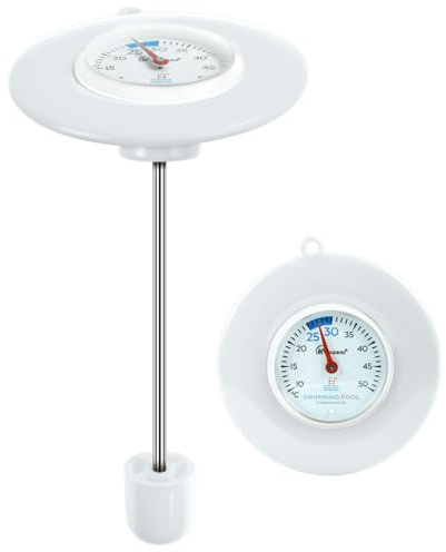 Termometro Piscina Galleggiante, Termometro per Piscina Facile da Leggere, Termometro Galleggiante per Piscina Facile da Leggere, Impermeabile IPX6 Termometri per Piscine Vasche Spa Acquari Stagni