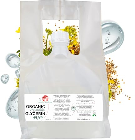 Pflanzliches Glycerin - Flüssiges Glycerin zur Seifenherstellung, Gesichts- und Körperfeuchtigkeitsspender, Reines 100% Natürliche Kosmetik Basis - 5000 g 5 kg