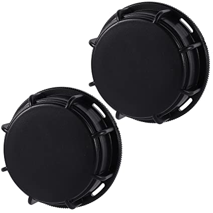 FOGWOWO 2 Stück IBC Tankabdeckung S60 Endkappe IBC Tank Zubehör Ventil Schlauchanschluss Rohrverbinder für Wassertank Regentonne,Container