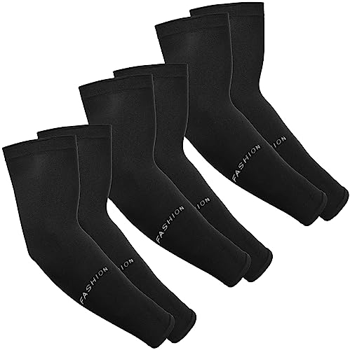 3 Pares Mangas para Brazos, Manguitos Ciclismo de Compresión Hombres Mujeres, Mangas de Protección Solar Elástica Transpirable para Actividades al Aire Libre, Cubrir Tatuaje