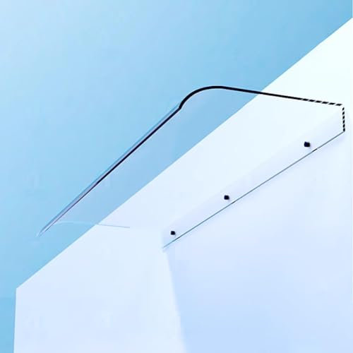 XRDSHY Vordach Überdachung Haustürvordach Pultvordach,Pultbogenvordach aus 3.5 Mm Transparent Polycarbonat,Moderne Vordach für Haustür,Uv Regen Schneeschutz für Tür Fenster Veranda,50x280cm