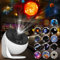 FlyLily Proiettore Galaxy 13 in 1 HD Planetarium Galaxy Star proiettore per camera da letto, rotazione a 360° con manopola regolabile e timer per bambini, soffitto, regali, decorazione della stanza