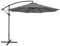Yaheetech Ampelschirm Φ 300 cm Neigbar Achteckiger Sonnenschirm mit Kurbel Freiarmschirm UV-Schutz 50+ Gartenschirm für Terrasse/Balkon/Garten/Strand, Grau