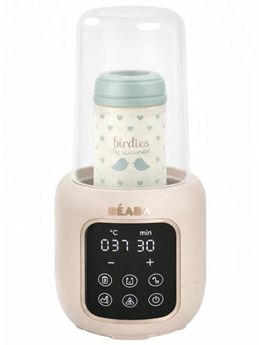 BÉABA, Chauffe-Biberon/Stérilisateur, Chauffe Lait Maternel/Infantil, Multifonctions : 5 Modes, Bain-Marie, Chauffe Petit Pots, Décongelation, Mode Rapide, Mode Stérilisation, Multi Milk, Argile
