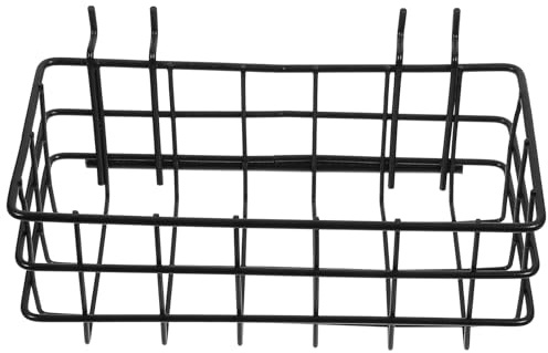 Baluue Cesta Metálica para Tablero Perforado Pulg Negra Organizador Resistente para Herramientas y Accesorios para Garaje y Taller Fácil Instalación y Ahorro de Espacio