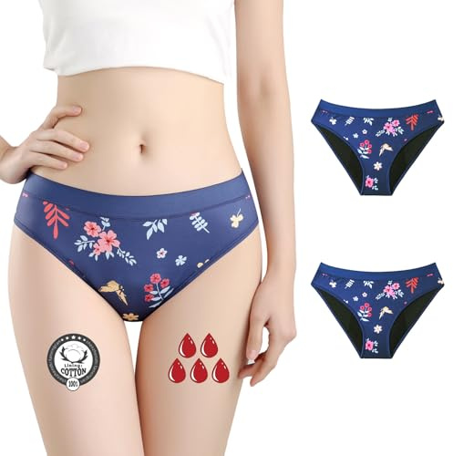 FOTOOL perioder badbyxor för simning, läckagesäker menstruationsunderkläder, bikini för flickor tonåringar kvinnor