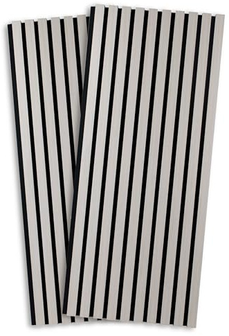 PROVISTON Akustiska paneler, trä, 3D, väggpaneler, valnöt, 120 x 60 cm, 18 mm, MDF-träribbor på filt, ljudabsorberande, väggdekoration vardagsrum, sovrum, kök – set om 2
