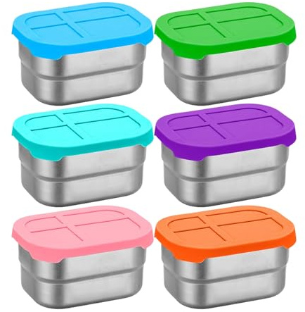 Mellanmålsbehållare i Metall Med Lock Förvaring För Mellanmål, Lunch & | 240 Ml Liten Återanvändbar Matlåda I Metall För Utomhuslunch Sallad Picknick Förskola Barn Dagis Matsal