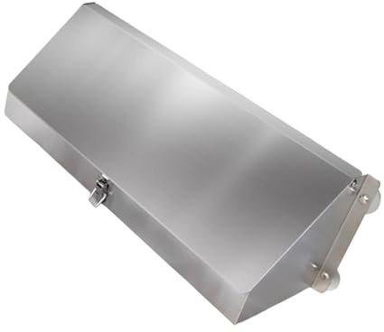 Pugermering Distributeur de Nourriture pour Poules en Acier Inoxydable, avec Couvercle, S