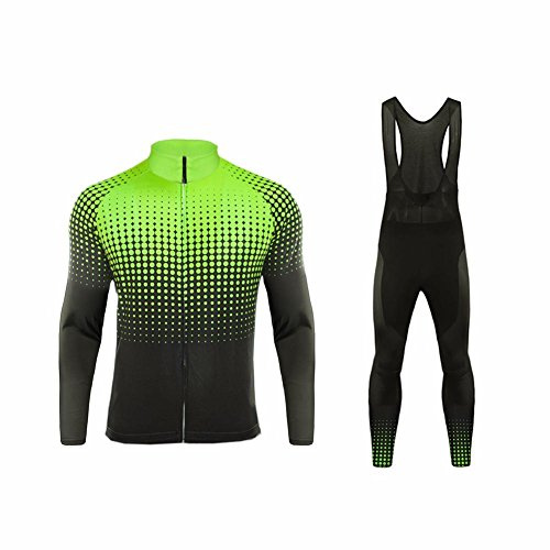 UGLY FROG Herren MTB Winter Fahrradbekleidung Set Radtrikot Langarm Winddicht Herren Thermische Fleece mit 20D Polster Hosen