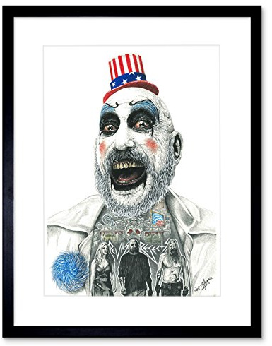 Wee Blue Coo Wayne Maguire Tattooed Captain Spaulding Inked Ikon Framed Art Print