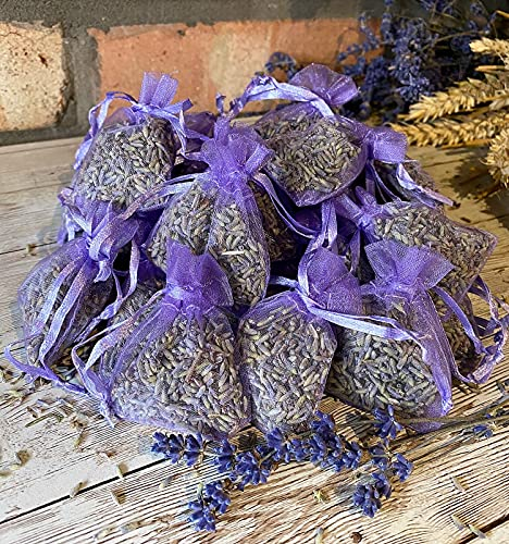 10 Aromatic Lavender Bags by 3drom Fresh Handmade Naturally Fragranced Moth Repellent