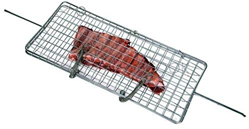Professional Cooking Griglia gratella graticola bombata Rettangolare con attacchi per girarrosto (cm. 70)