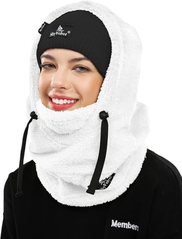 Shy Velvet Cagoule Polaire Coupe-Vent Respirant Balaclava Hiver Thermique Masque pour Ski Vélo Moto Running Snowboard Chaude Cache Cou pour Homme Femme sous/sur Casque