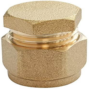 SOMATHERM FOR YOU, Bouchon laiton à compression pour tube cuivre Ø18 - Raccordement plomberie facile, étanchéité par serrage, compatible avec tous les tubes cuivre, montage sans outil