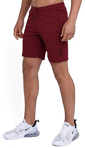 TCA Men's Aeron Gym Training Workout Sports Running Shorts with Pockets - Cabernet, M