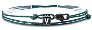 Made by Nami Bracciale casual da surfista personalizzato con lettera – Donna Uomo Ragazza Coppia Bracciale Personalizzato – Amicizia Bracciale Regalo – Impermeabile & Regolabile, N