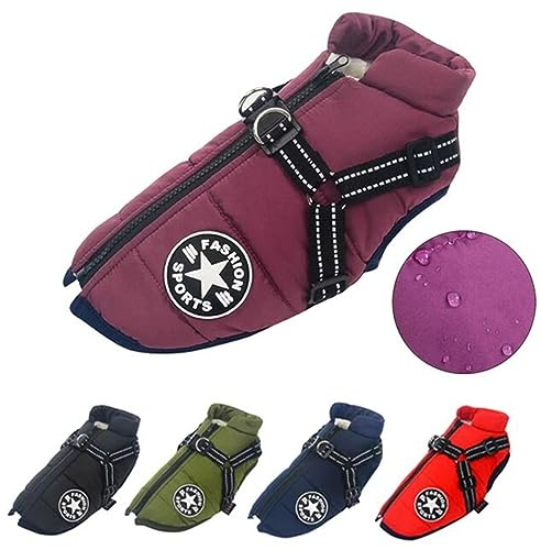 XTrador Hundejacke Mantel Winter, Warme Winterjacke für Kleine bis Mittelgroße Hunde, Reflektierend, Wasserabweisend Hundejacke Winter Hunde Kleidung flauschig gefüttert (S, schwarz)