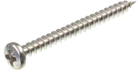 SECCARO Viti per truciolato a testa semicircolare 4,5 x 50 mm, in acciaio inox V2A VA A2, viti per legno con filettatura completa, Phillips a croce/PZ, 150 pezzi