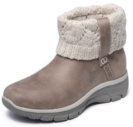 Skechers Damen Stiefeletten/Winterschuhe Cozy Weather 2 Taupe Textil, Größe:39, Farbauswahl:grau